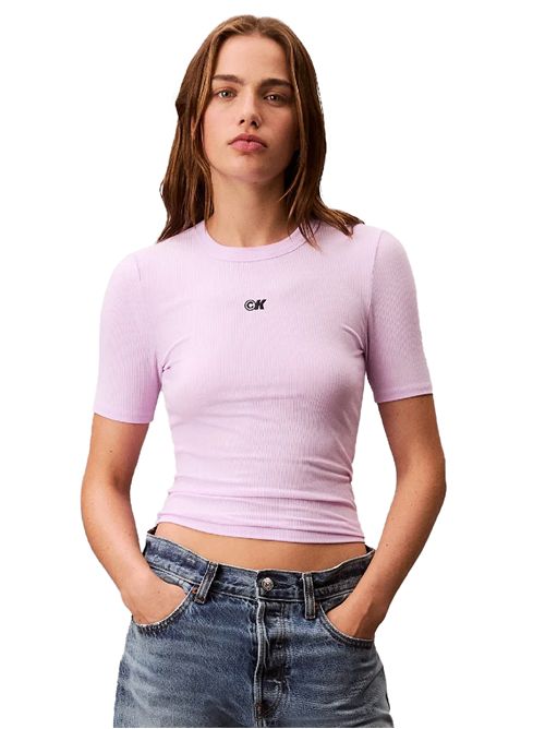 CALVIN KLEIN Ribbed Stretch T-shirt CALVIN KLEIN | LV044C901GXEF